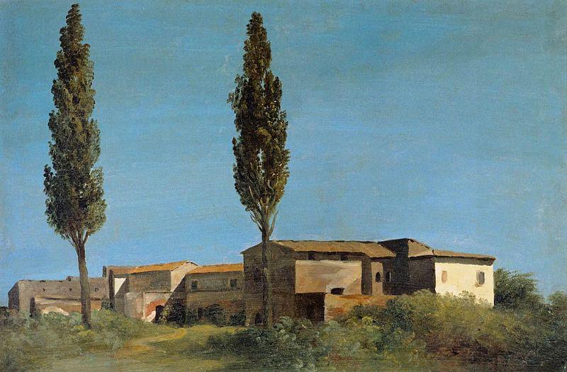 Pierre-Henri de Valenciennes the Two Poplar Trees Sweden oil painting art